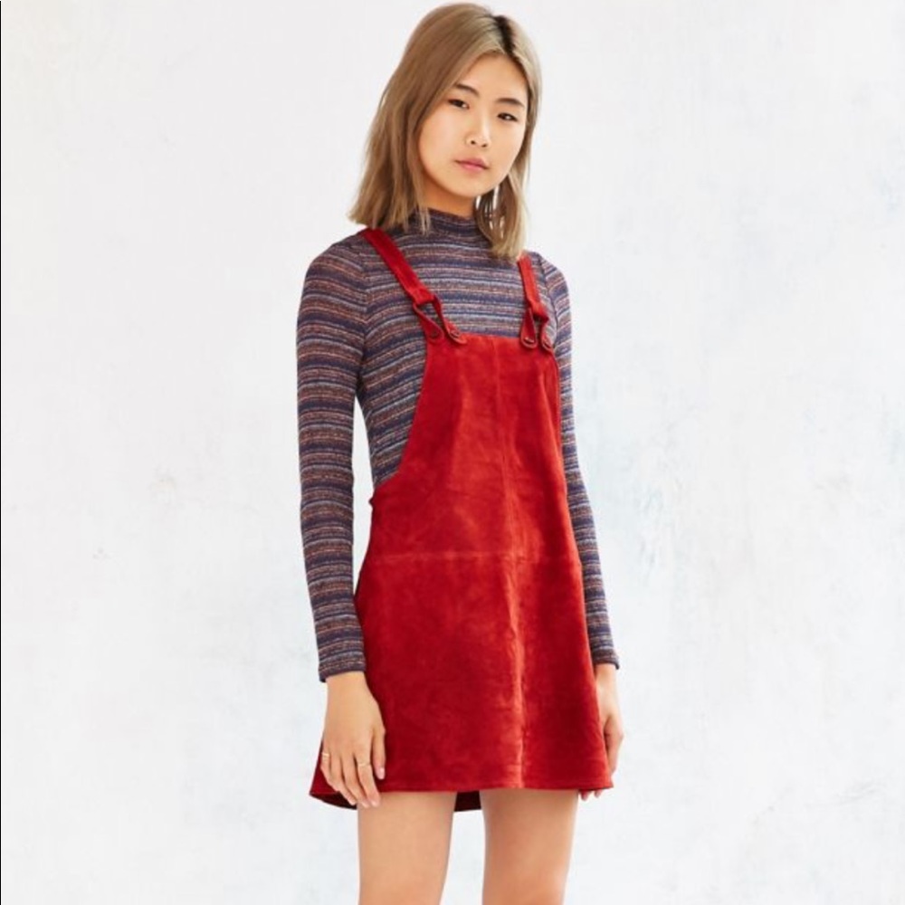 Urban Outfitters Cooperative Brandy Suede Overalls Dress